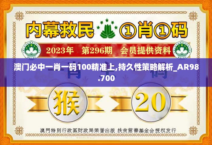 澳门必中一肖一码100精准上,持久性策略解析_AR98.700