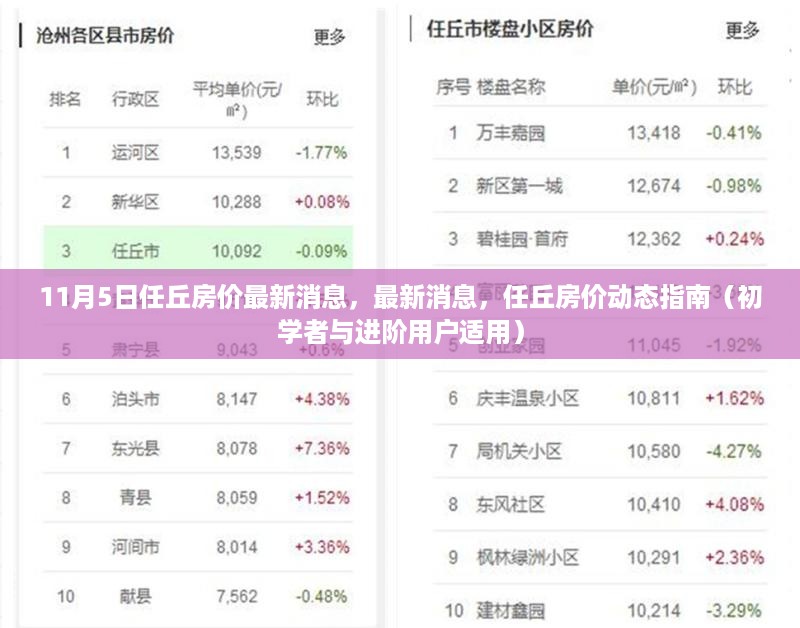 任丘房价最新动态指南，初学者与进阶用户必看的房价消息（11月5日更新）