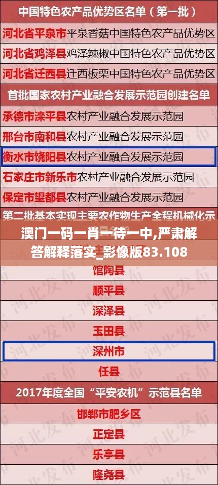 澳门一码一肖一待一中,严肃解答解释落实_影像版83.108