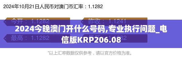 2024今晚澳门开什么号码,专业执行问题_电信版KRP206.08