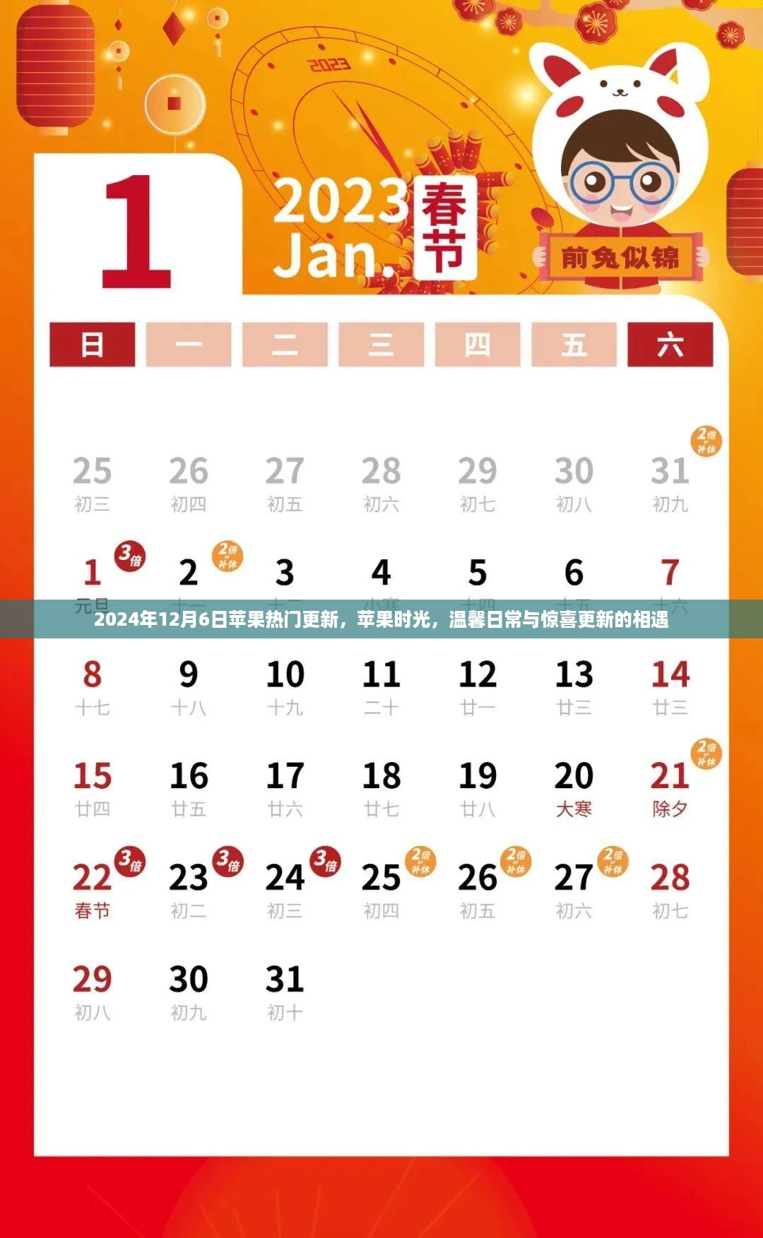 2024年12月6日苹果热门更新，苹果时光，温馨日常与惊喜更新的相遇